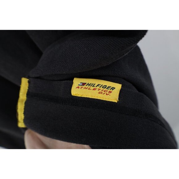 Vintage 90s Tommy Hilfiger Mens Large Faded Spell Out Collared Golf Polo Shirt - Picture 11 of 16